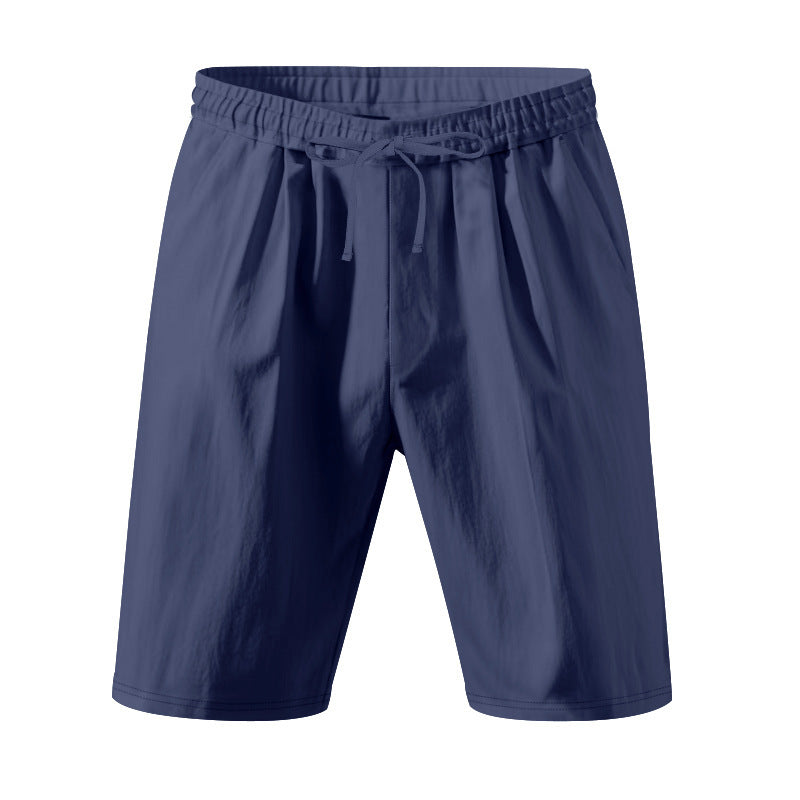 Men's Lightweight Linen-Blend Beach Shorts - Relaxed Fit 5-Inch Casual Shorts | WW-2