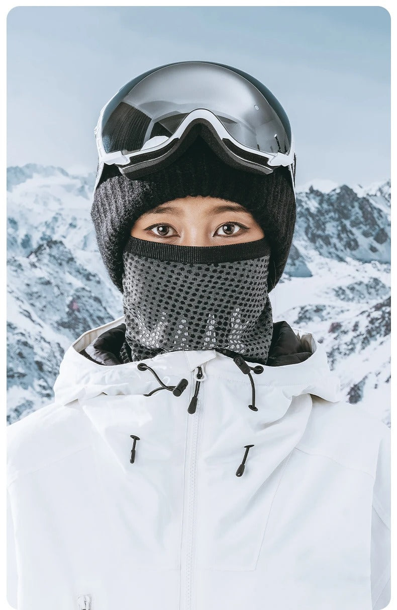 Maschera da sci antivento invernale in pile per ciclismo, sciarpa da esterno | WB022