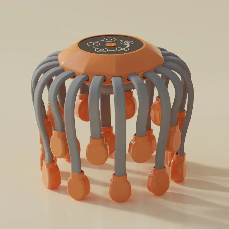 Appareil de massage intelligent pour le cuir chevelu et la tête, appareil de relaxation pour tout le corps, soulage la fatigue, appareil de massage électrique pour le cuir chevelu Octopus | MZ-HM156