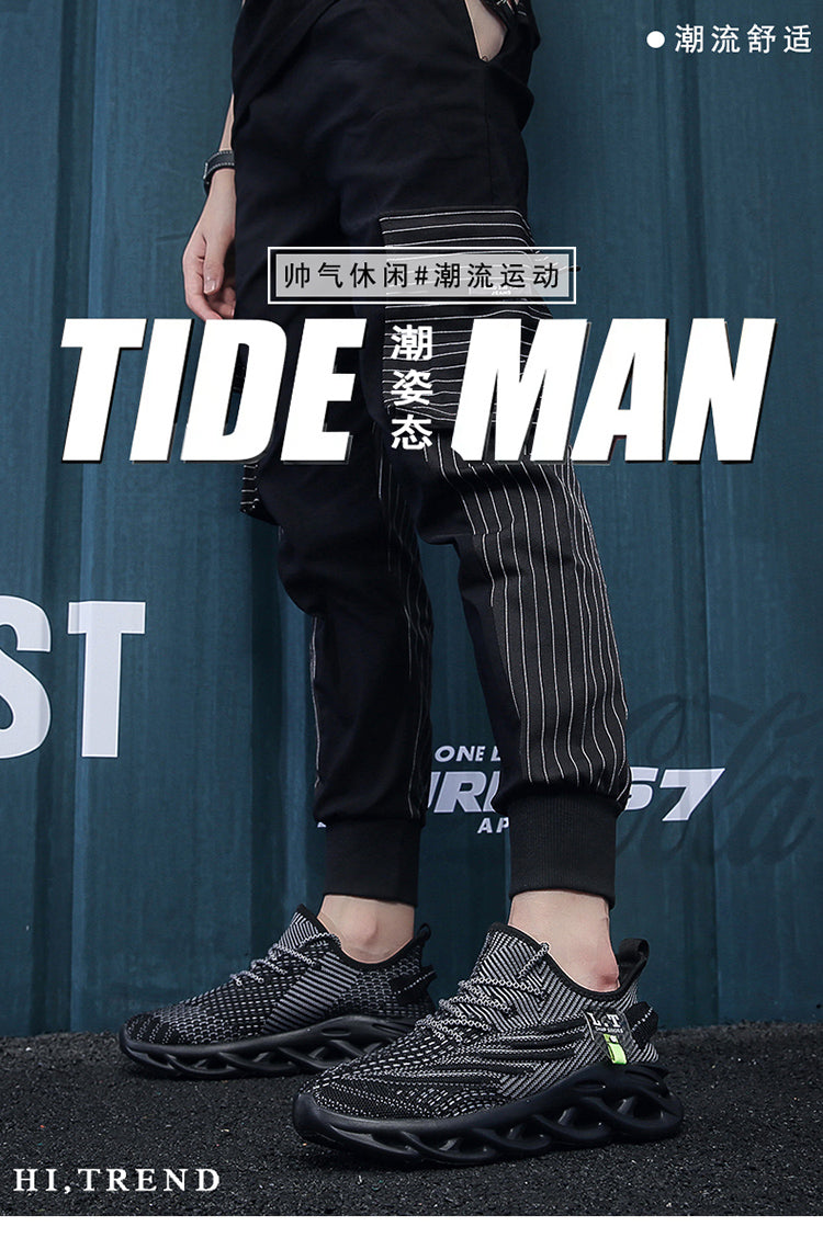 Scarpe da ginnastica sportive da uomo virali TikTok con lacci 2024 alla moda casual con suola intrecciata ultraleggera e testurizzata, scarpe comode | 2206