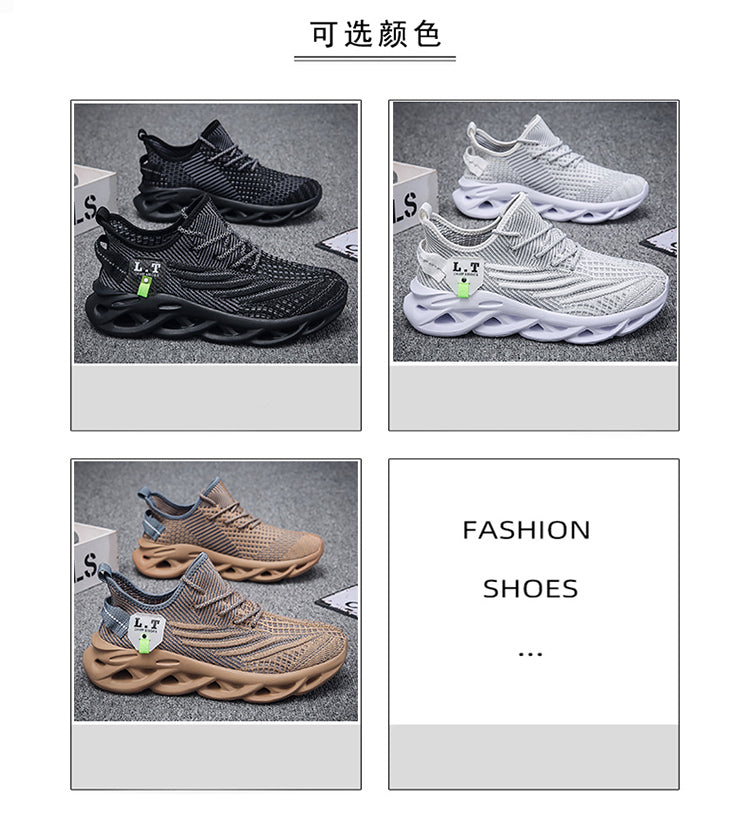 Scarpe da ginnastica sportive da uomo virali TikTok con lacci 2024 alla moda casual con suola intrecciata ultraleggera e testurizzata, scarpe comode | 2206