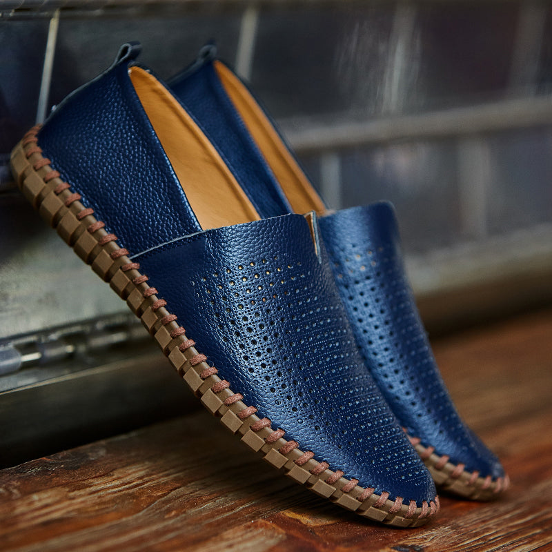 Men’s Genuine Leather Handmade Casual Shoes – Extra Large Sizes 38–50 | Breathable or Solid Upper Options | 955-1