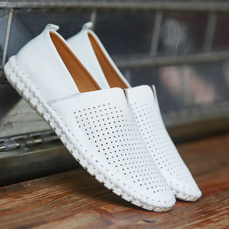 Men’s Genuine Leather Handmade Casual Shoes – Extra Large Sizes 38–50 | Breathable or Solid Upper Options | 955-1