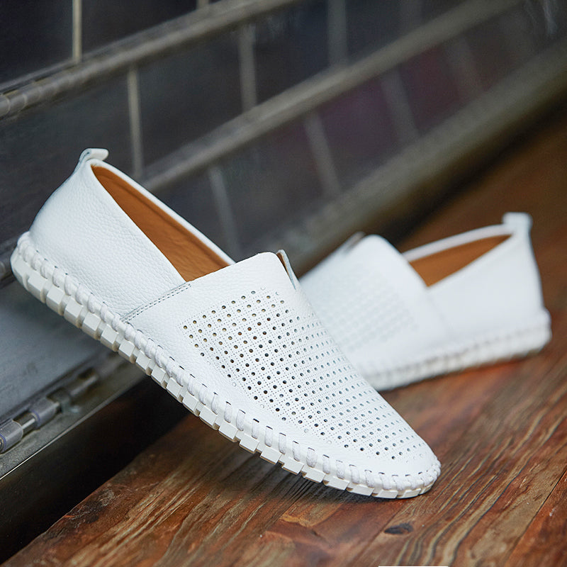 Men’s Genuine Leather Handmade Casual Shoes – Extra Large Sizes 38–50 | Breathable or Solid Upper Options | 955-1
