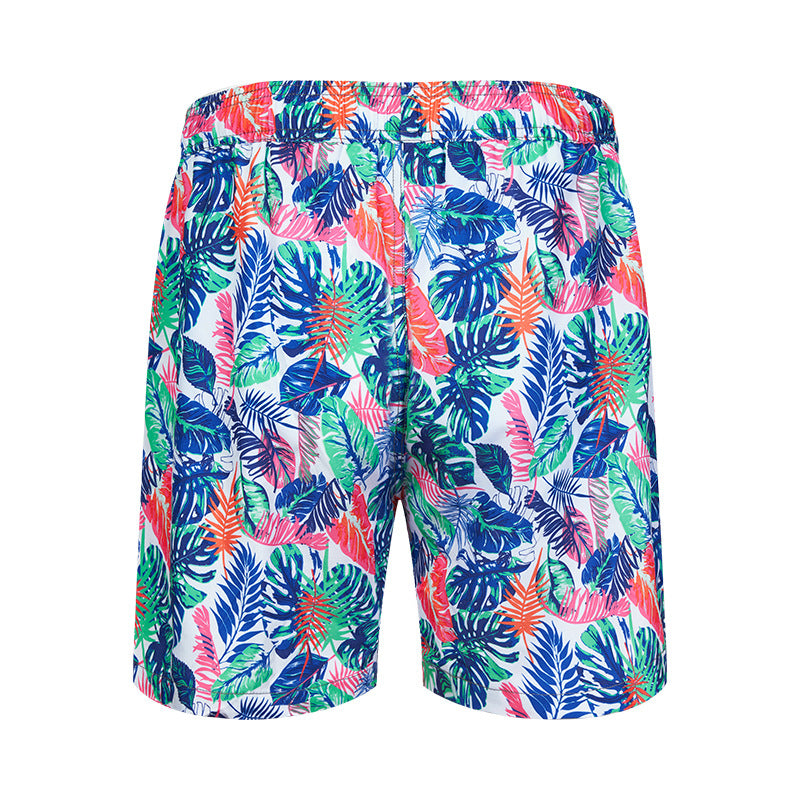 Men's 3D Digital Printing Pocket Shorts Buckle Lapel Summer Shorts | STK