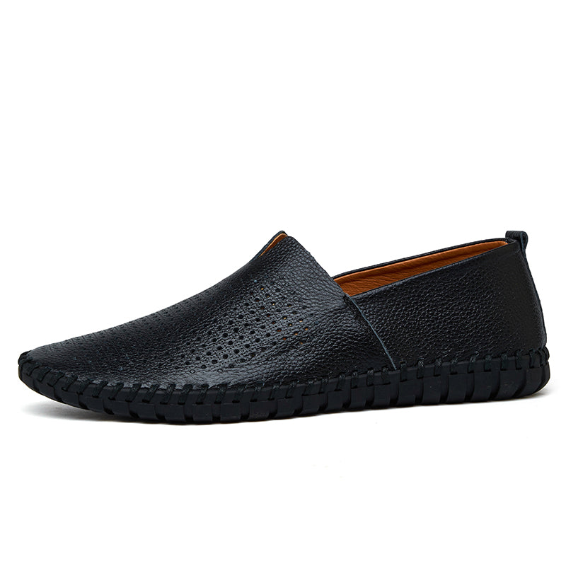 Men’s Genuine Leather Handmade Casual Shoes – Extra Large Sizes 38–50 | Breathable or Solid Upper Options | 955-1