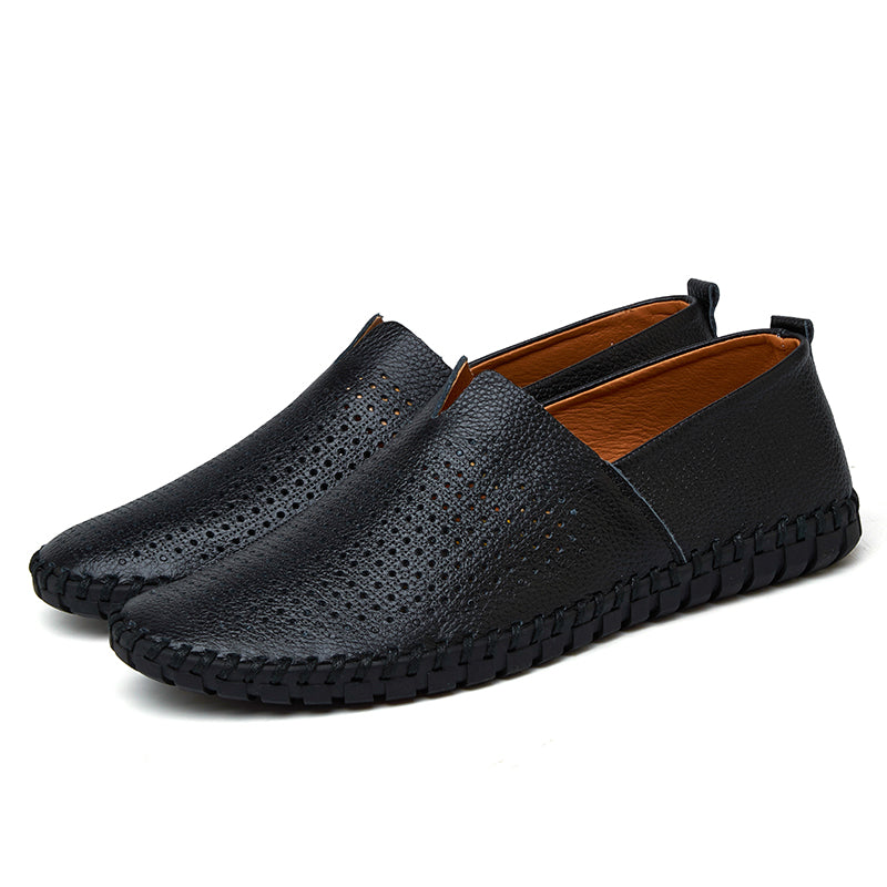 Men’s Genuine Leather Handmade Casual Shoes – Extra Large Sizes 38–50 | Breathable or Solid Upper Options | 955-1