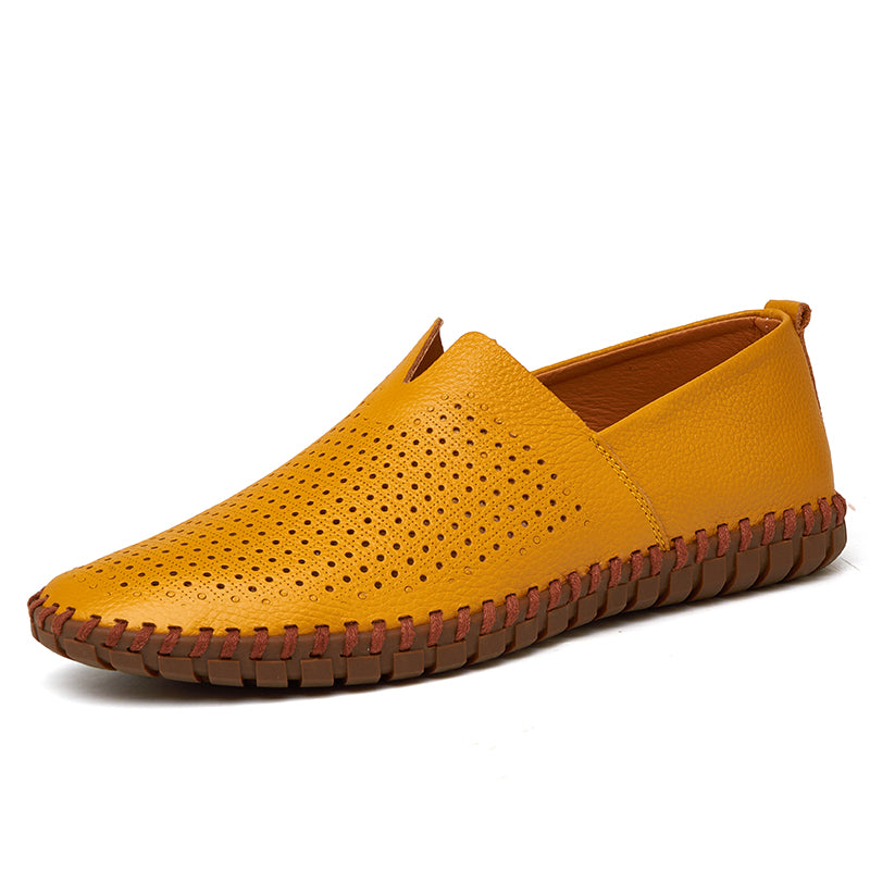 Men’s Genuine Leather Handmade Casual Shoes – Extra Large Sizes 38–50 | Breathable or Solid Upper Options | 955-1
