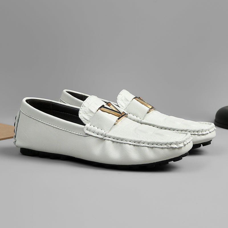 Scarpe in vera pelle di alta qualità, mocassini casual da infilare, scarpe in pelle | H9901
