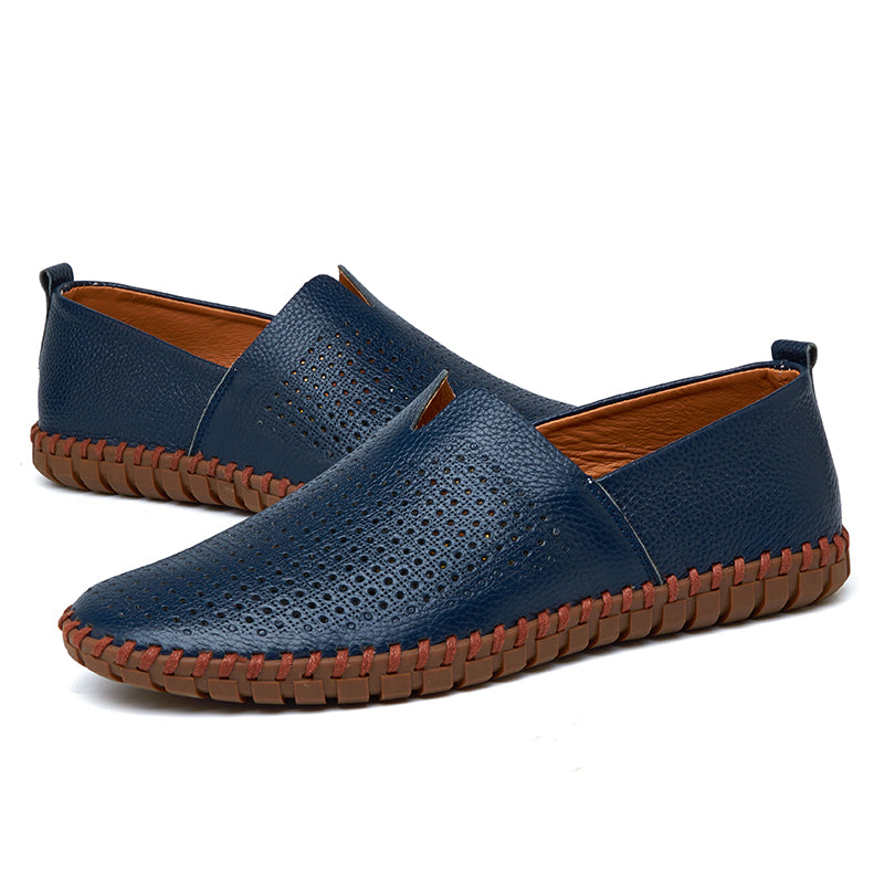 Men’s Genuine Leather Handmade Casual Shoes – Extra Large Sizes 38–50 | Breathable or Solid Upper Options | 955-1