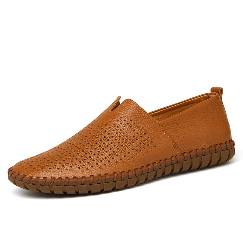 Men’s Genuine Leather Handmade Casual Shoes – Extra Large Sizes 38–50 | Breathable or Solid Upper Options | 955-1