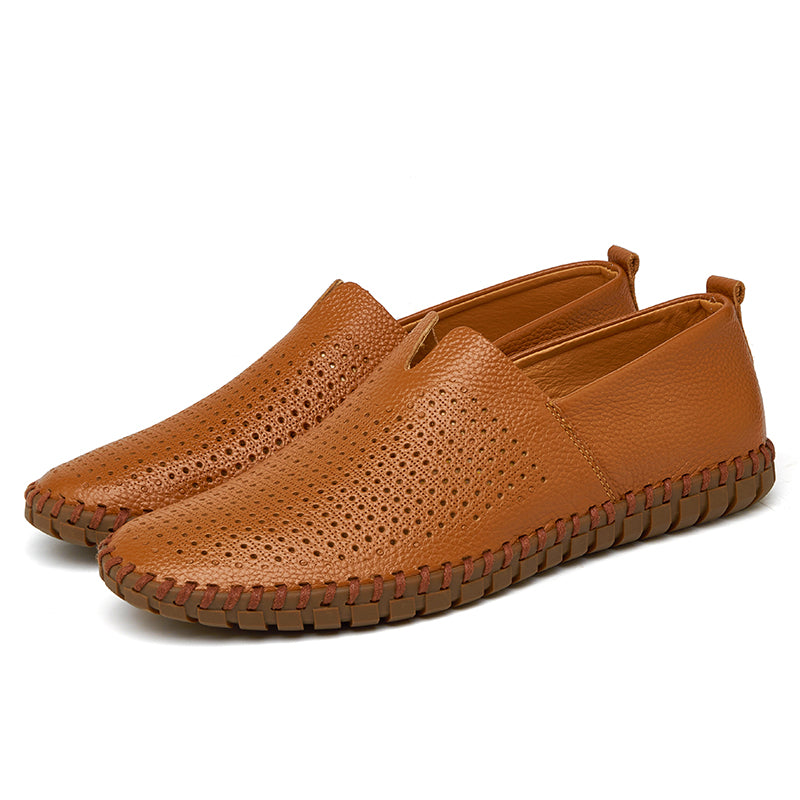 Men’s Genuine Leather Handmade Casual Shoes – Extra Large Sizes 38–50 | Breathable or Solid Upper Options | 955-1
