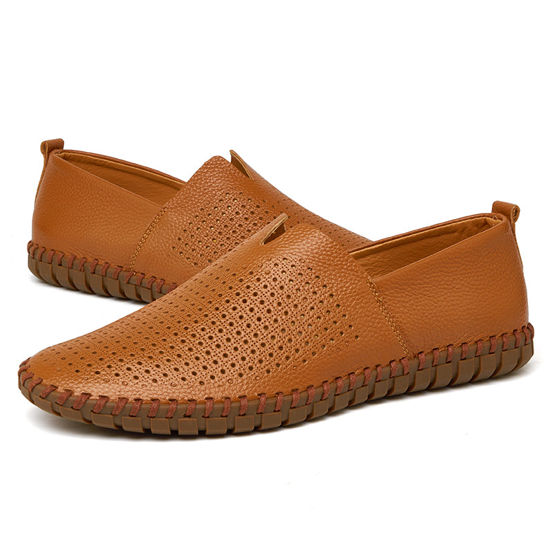 Men’s Genuine Leather Handmade Casual Shoes – Extra Large Sizes 38–50 | Breathable or Solid Upper Options | 955-1
