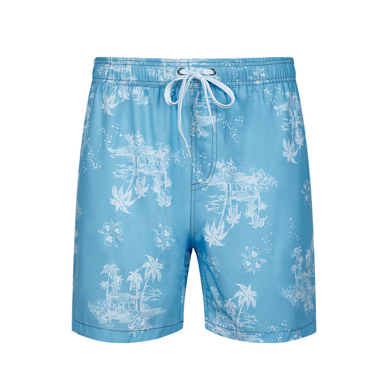 Men's 3D Digital Printing Pocket Shorts Buckle Lapel Summer Shorts | STK