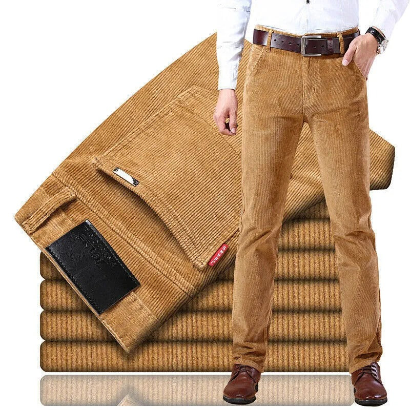 Jeans da uomo in velluto a coste dritto slim fit pantaloni versatili elastici business casual pantaloni comodi elastici | 6686