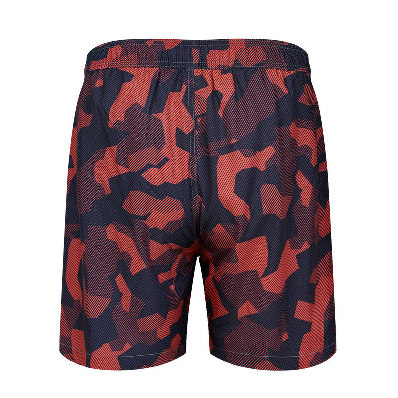 Men's 3D Digital Printing Pocket Shorts Buckle Lapel Summer Shorts | STK