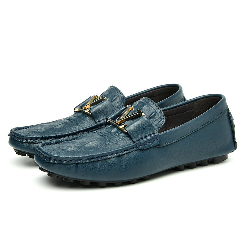 Scarpe in vera pelle di alta qualità, mocassini casual da infilare, scarpe in pelle | H9901