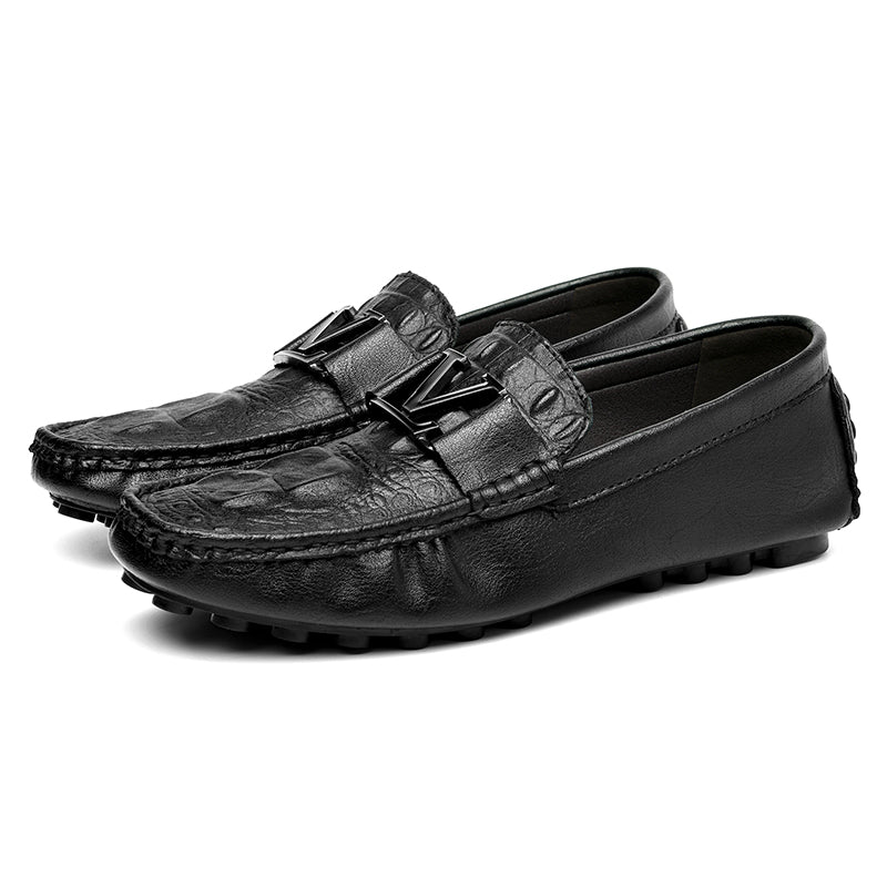 Scarpe in vera pelle di alta qualità, mocassini casual da infilare, scarpe in pelle | H9901