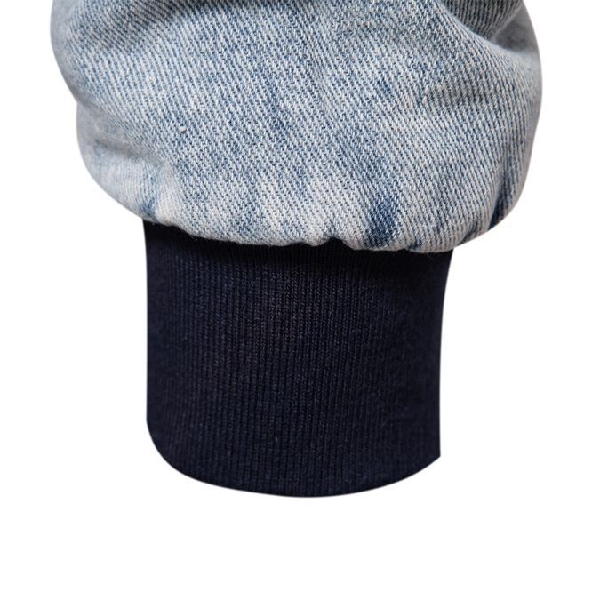 Giacca in denim con risvolto spesso invernale da uomo, a maniche lunghe, casual, con cuciture | JK258
