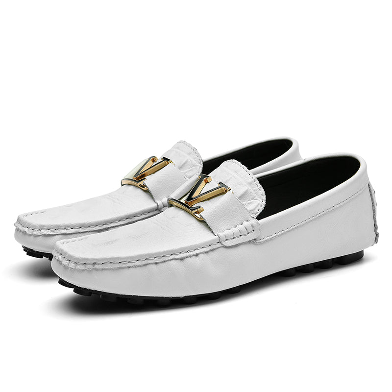 Scarpe in vera pelle di alta qualità, mocassini casual da infilare, scarpe in pelle | H9901