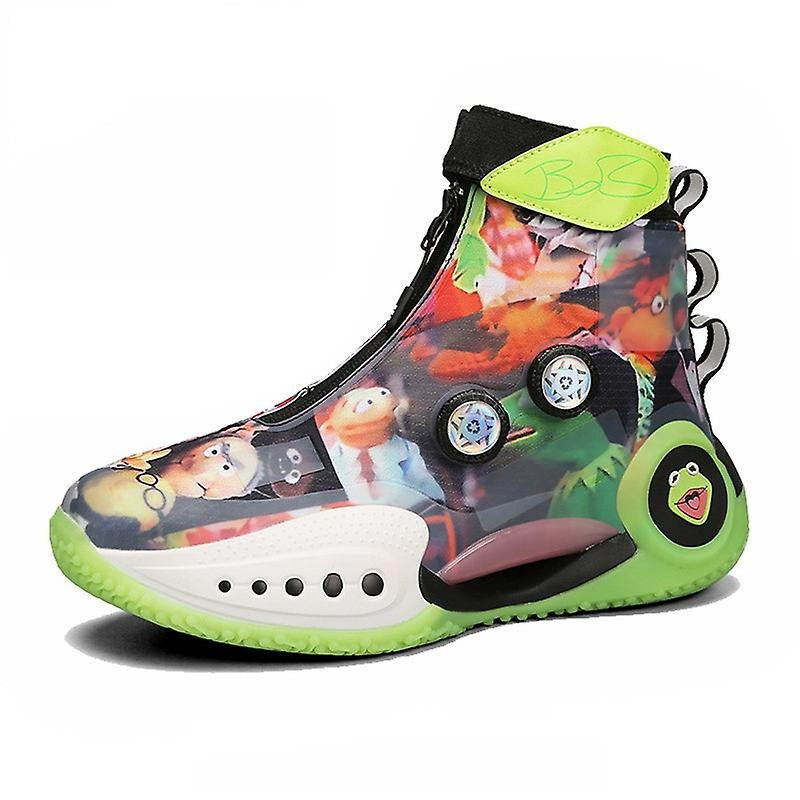Baskets d'extérieur unisexes respirantes à boucle rotative, chaussures de sport décontractées, de course, de mode, blanc cassé | 8826