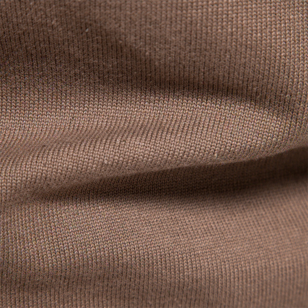 Cardigan à col roulé coupe slim pour homme, pull décontracté en tricot thermique | Y334