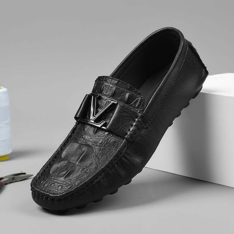 Scarpe in vera pelle di alta qualità, mocassini casual da infilare, scarpe in pelle | H9901