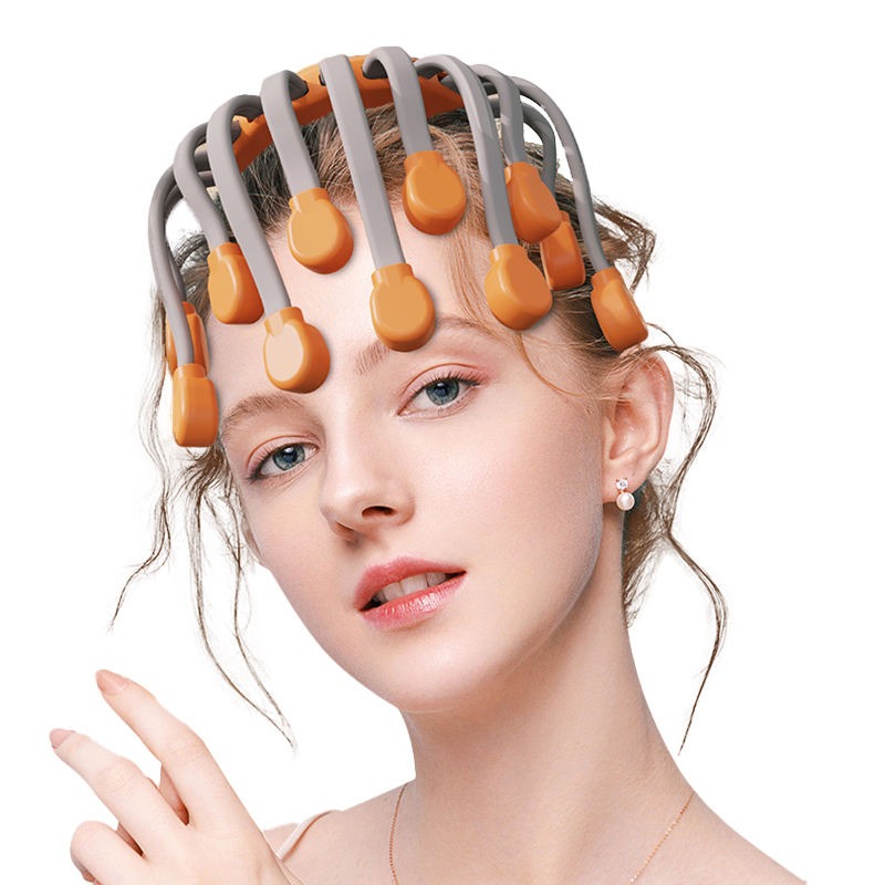 Appareil de massage intelligent pour le cuir chevelu et la tête, appareil de relaxation pour tout le corps, soulage la fatigue, appareil de massage électrique pour le cuir chevelu Octopus | MZ-HM156