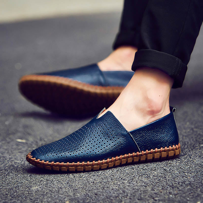 Men’s Genuine Leather Handmade Casual Shoes – Extra Large Sizes 38–50 | Breathable or Solid Upper Options | 955-1