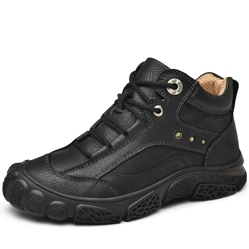Bottes classiques formelles en cuir pour hommes, chaussures de randonnée imperméables pour l'extérieur | 5202