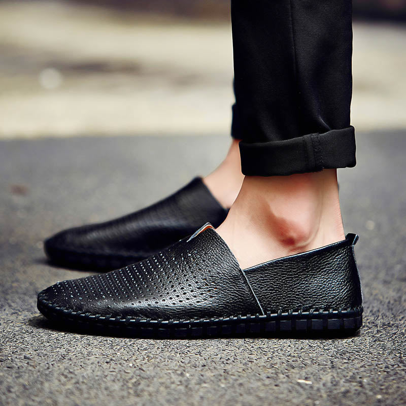 Men’s Genuine Leather Handmade Casual Shoes – Extra Large Sizes 38–50 | Breathable or Solid Upper Options | 955-1