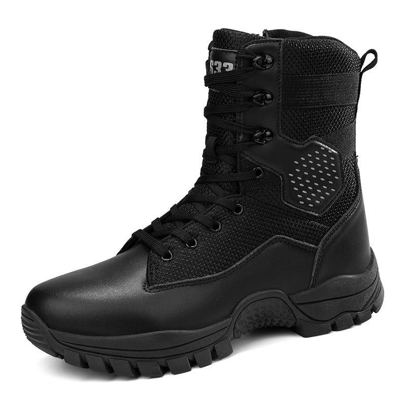 Scarpe tattiche da uomo per esterni, stivali da caccia, da deserto, di sicurezza, da polizia, impermeabili, antiscivolo, da trekking