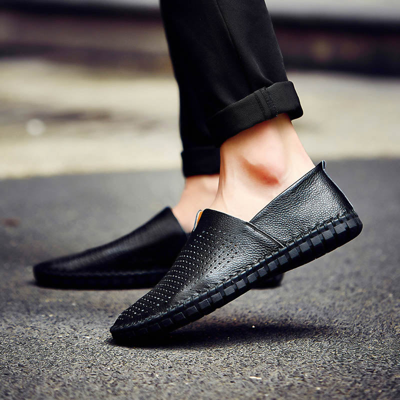Men’s Genuine Leather Handmade Casual Shoes – Extra Large Sizes 38–50 | Breathable or Solid Upper Options | 955-1