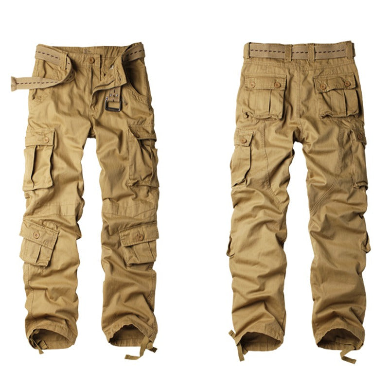 Pantalon cargo pour homme, salopette d'extérieur multi-poches, pantalon décontracté grande taille |
