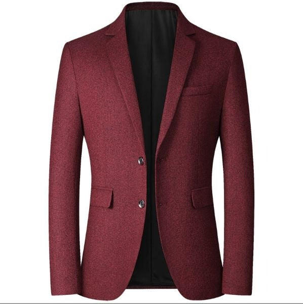Giacca da uomo monopetto polo scozzese casual attillato blazer da lavoro | X105