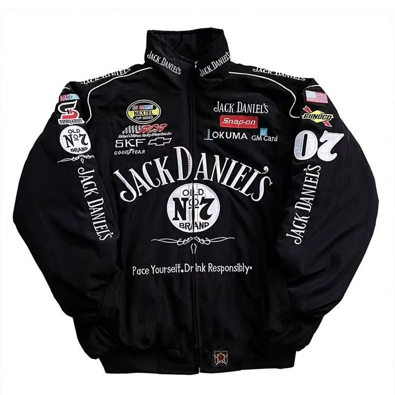 F1 Ferrari Embroidered Racing Suit Jacket Retro Style Motorcycle Riding Jacket for Spring & Autumn | AL776286320703