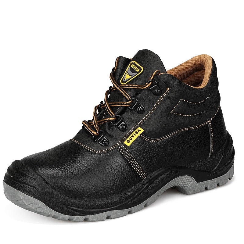 Scarpe antinfortunistiche da lavoro antiscivolo di alta qualità con punta in acciaio, stivali antinfortunistici impermeabili in pelle | 1088
