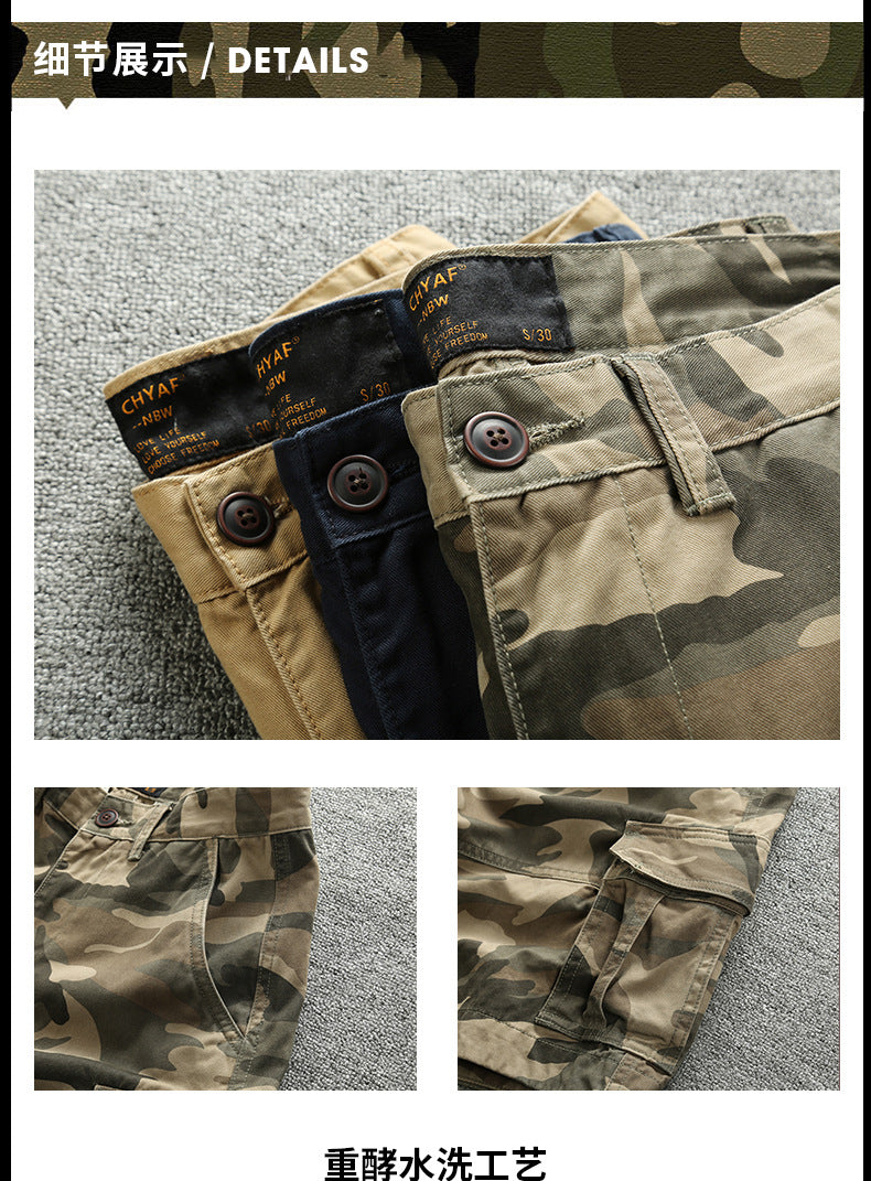Bermuda Cargo Shorts Uomo Camouflage Multi-Pocket Combat Shorts | 206