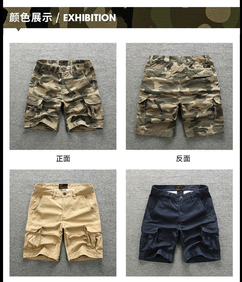 Bermuda Cargo Shorts Uomo Camouflage Multi-Pocket Combat Shorts | 206