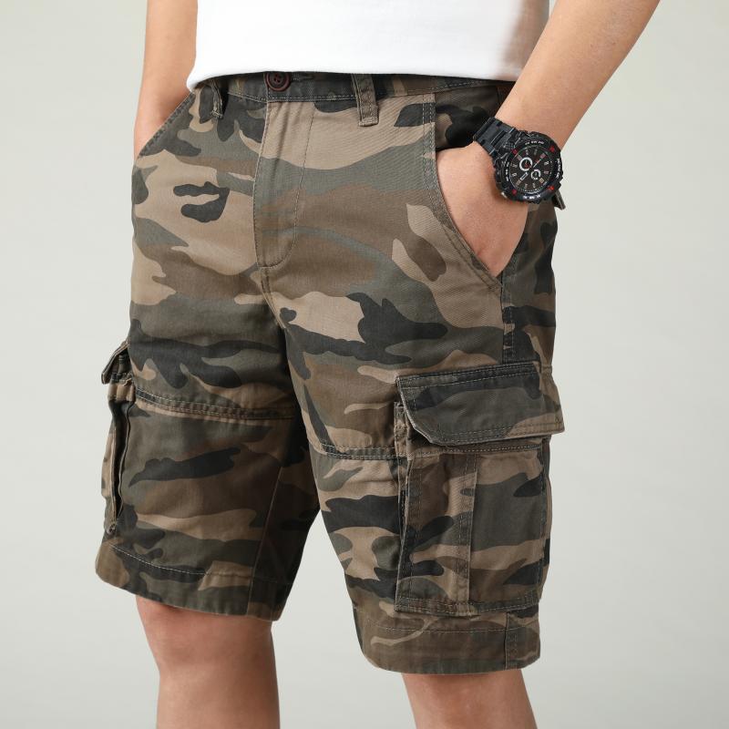 Bermuda Cargo Shorts Uomo Camouflage Multi-Pocket Combat Shorts | 206