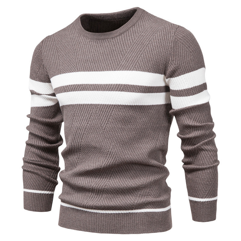 Pull à col rond et manches longues pour homme, coupe ajustée, style décontracté, tendance | 207
