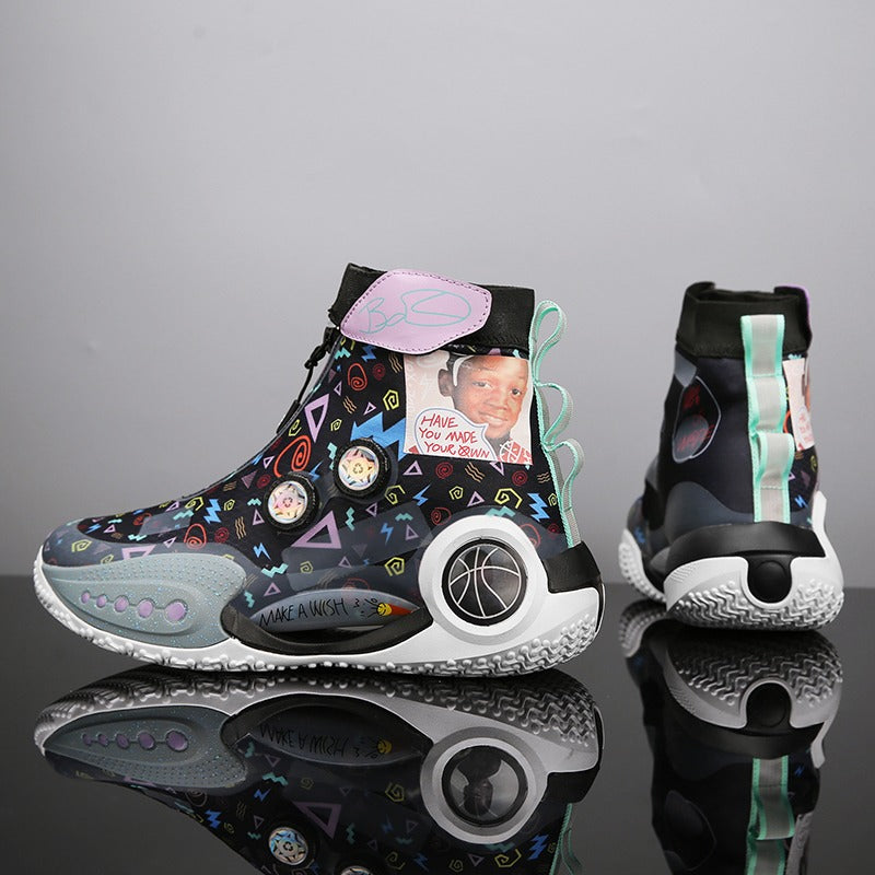 Baskets d'extérieur unisexes respirantes à boucle rotative, chaussures de sport décontractées, de course, de mode, blanc cassé | 8826