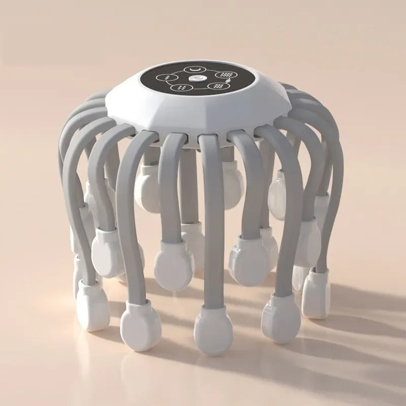 Appareil de massage intelligent pour le cuir chevelu et la tête, appareil de relaxation pour tout le corps, soulage la fatigue, appareil de massage électrique pour le cuir chevelu Octopus | MZ-HM156