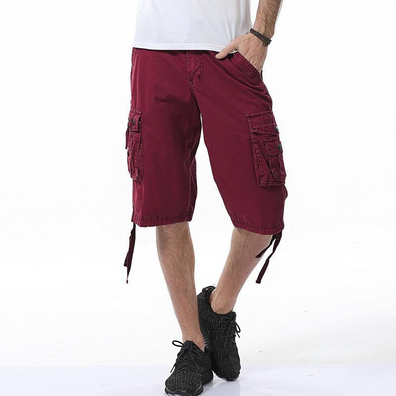 Pantaloncini cargo da combattimento da uomo taglie forti, versatili in cotone, pantaloni a metà gamba in twill, al ginocchio, 3/4, corti, taglie forti, vita da 36" a 48" | A082