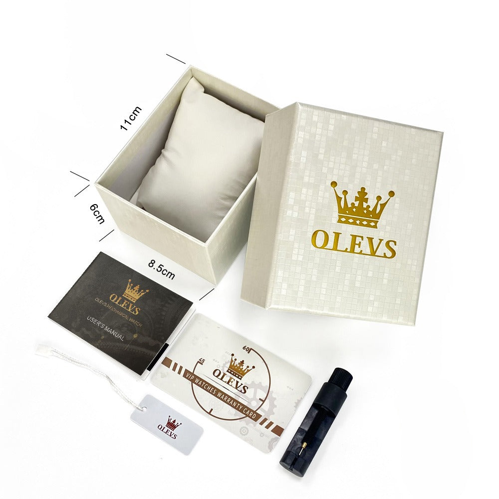 Men's Premium Stainless Steel Band Quartz Watch with Calendar Fashion Wristwatch | OLEVS5885