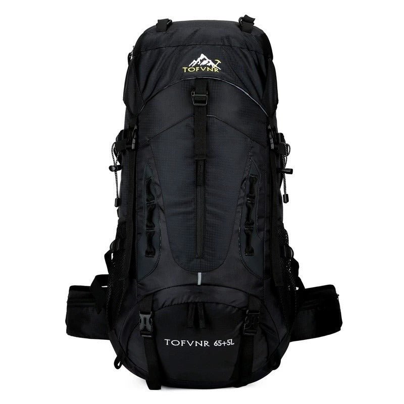 65+5L Outdoor Hiking Backpack – Large Capacity Waterproof Trekking Rucksack with Reflective Strips & Expandable Design | 2201