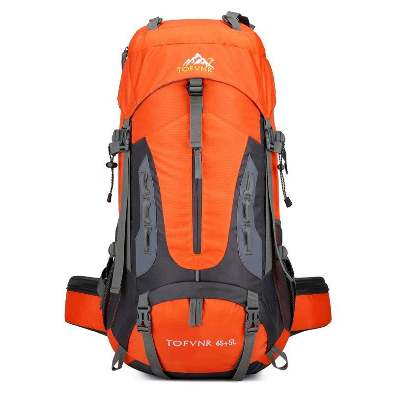 65+5L Outdoor Hiking Backpack – Large Capacity Waterproof Trekking Rucksack with Reflective Strips & Expandable Design | 2201