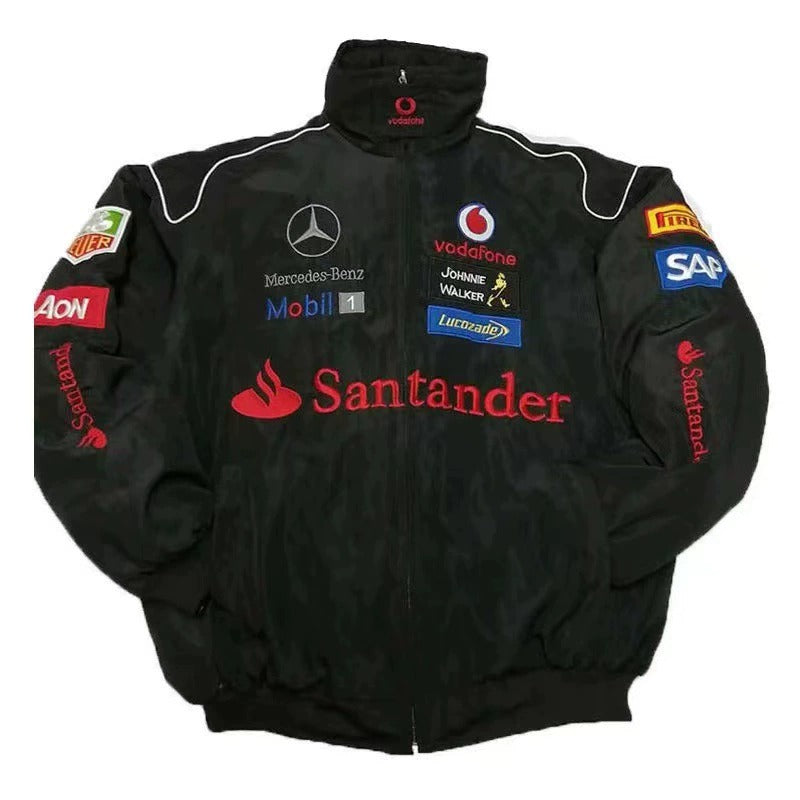 F1 Ferrari Embroidered Racing Suit Jacket Retro Style Motorcycle Riding Jacket for Spring & Autumn | AL776286320703
