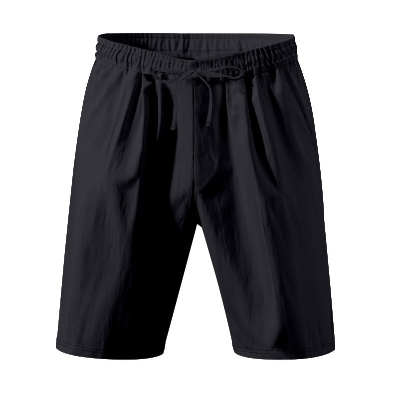 Men's Lightweight Linen-Blend Beach Shorts - Relaxed Fit 5-Inch Casual Shorts | WW-2
