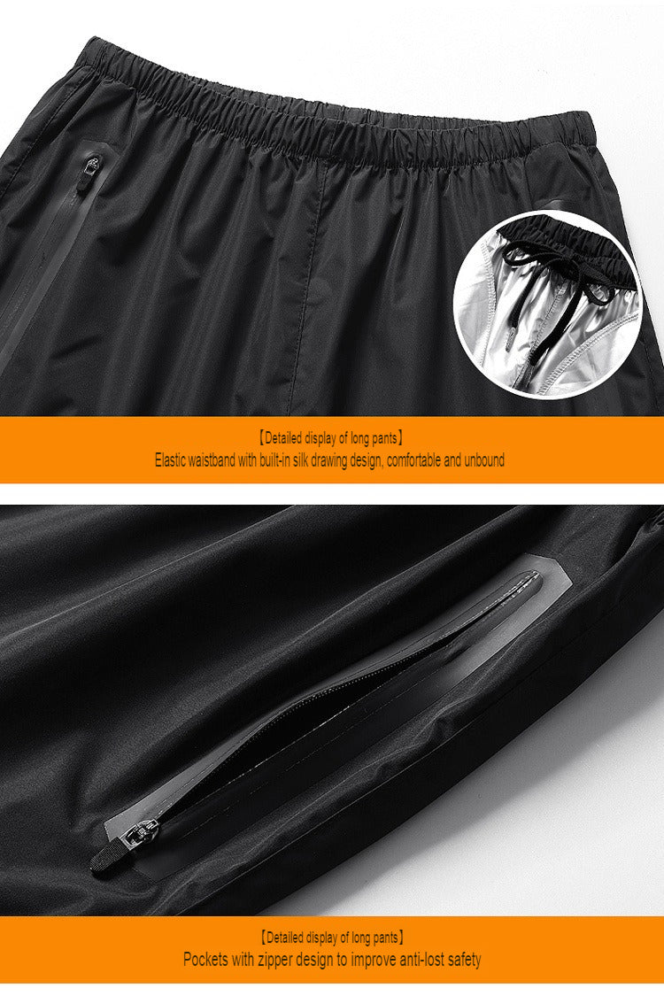 Men's Running Pullover Two-Piece Set Weight Loss Control Body Fat Sauna Sweat Suit | YJ9681